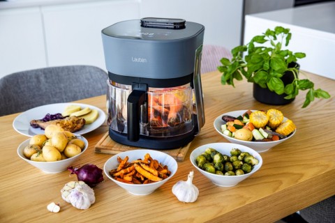 Lauben Glass SteamAir Fryer 4500BG - Forró levegős fritőz Üvegkosaras